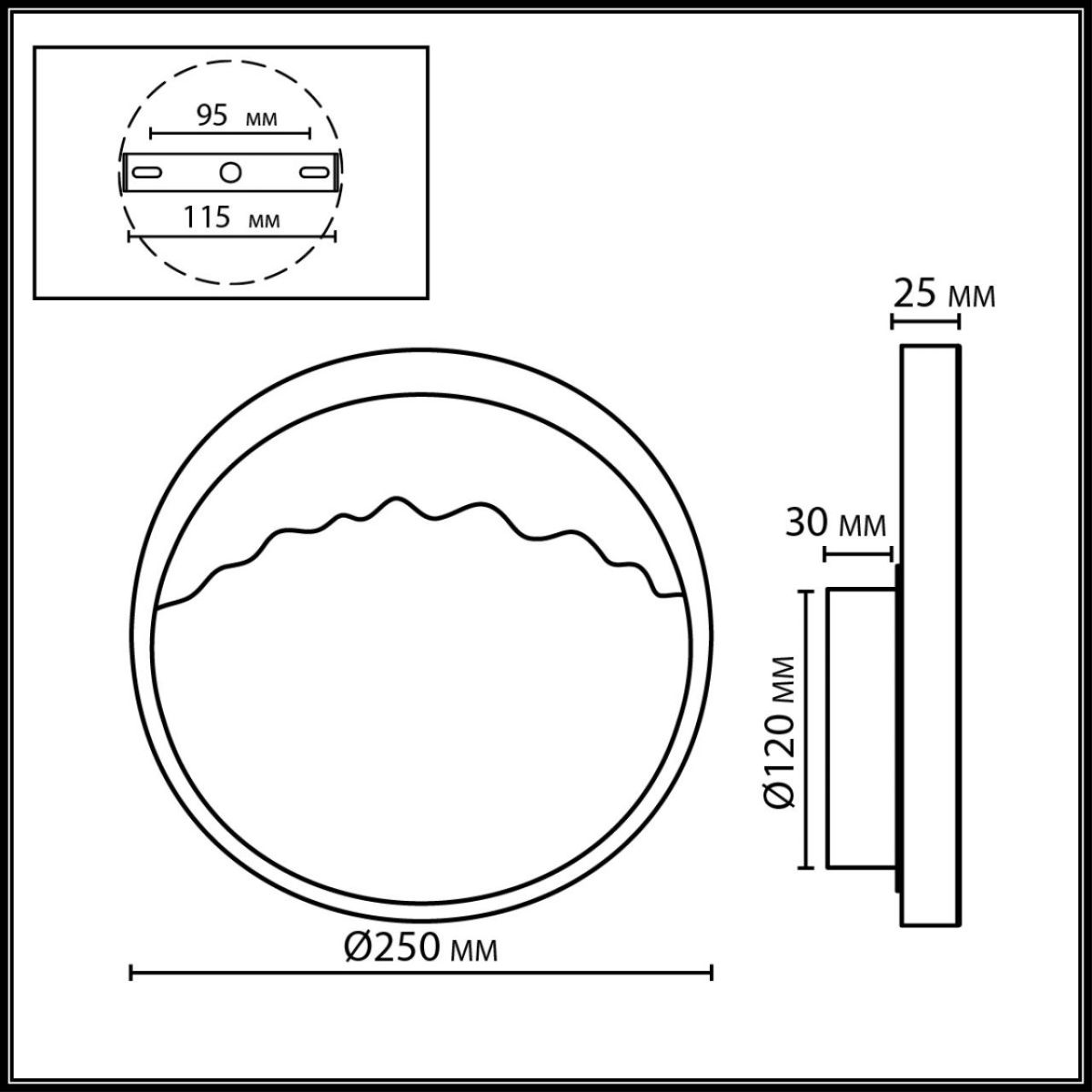 Настенный светильник Odeon Light Ecodesign Valley 6625/9WL