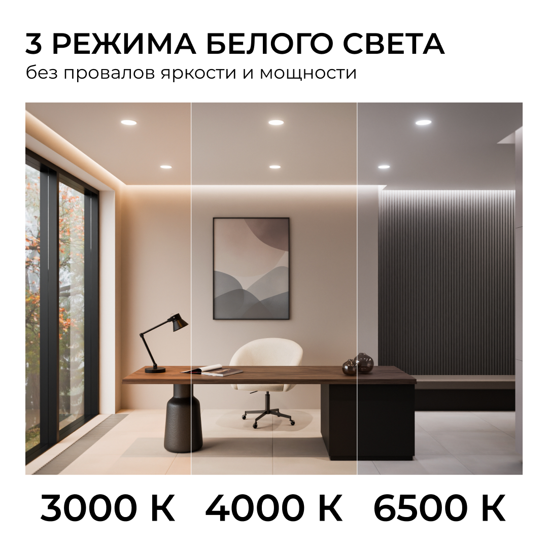 Встраиваемая светодиодная панель Apeyron 3 ССT 06-162