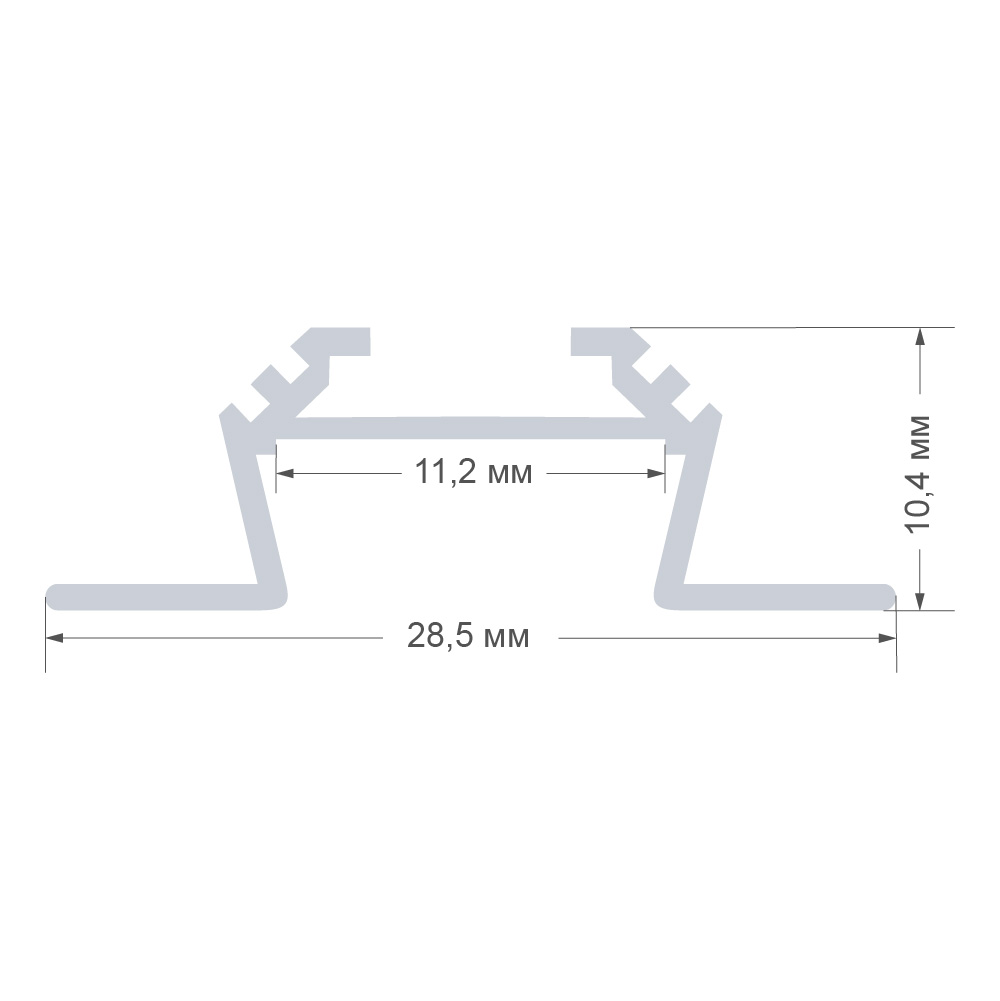 Профиль угловой накладной Apeyron ширина ленты до 10мм 08-03-01