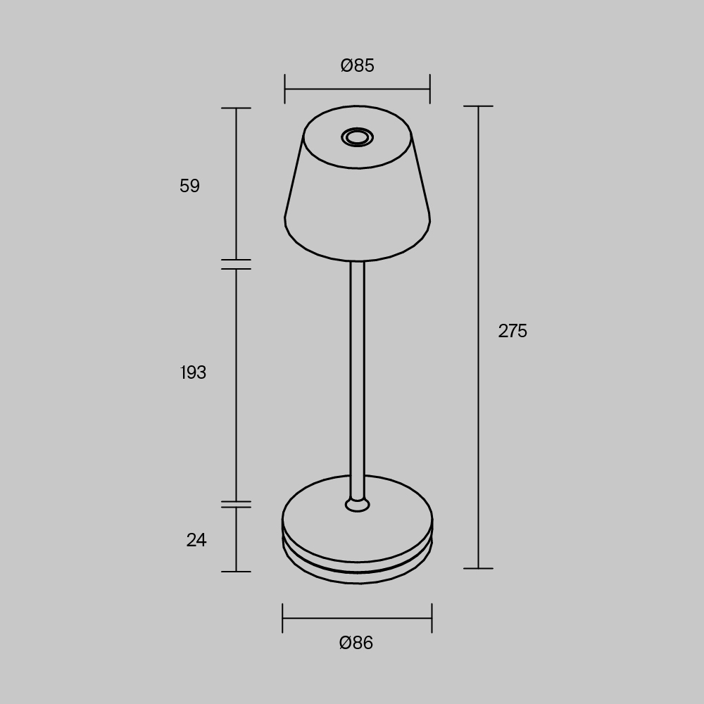 Настольная лампа с аккумулятором Maytoni Nook MOD494RL-L1BSK