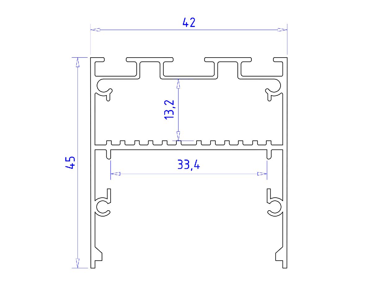 Алюминиевый профиль Ambrella Light Profile System GP3050BK