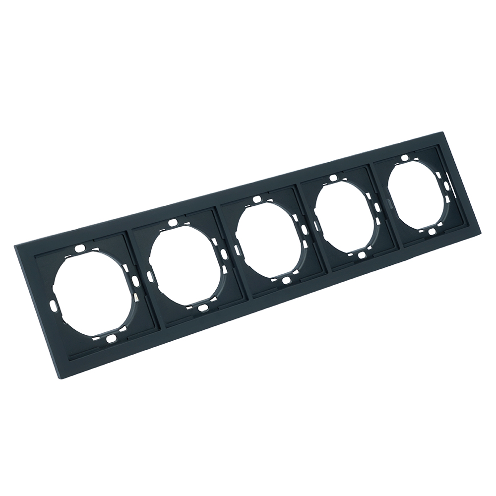 Рамка 5-местная Stekker Мия PFR00-3005-05 черный бархат 50465