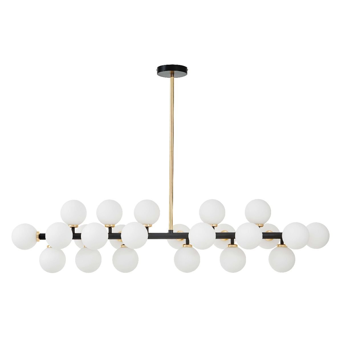 Люстра на штанге Lumina Deco Marsiada LDP 6033-24 BK+GD