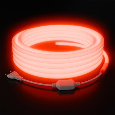 Комплект светодиодного неона Apeyron 220В, 6Вт/м, красный, smd 2835, 144д/м, круглый 10м, IP65, с аксессуарами (сетевой шнур, заглушка, крепеж - 10шт) 10-116