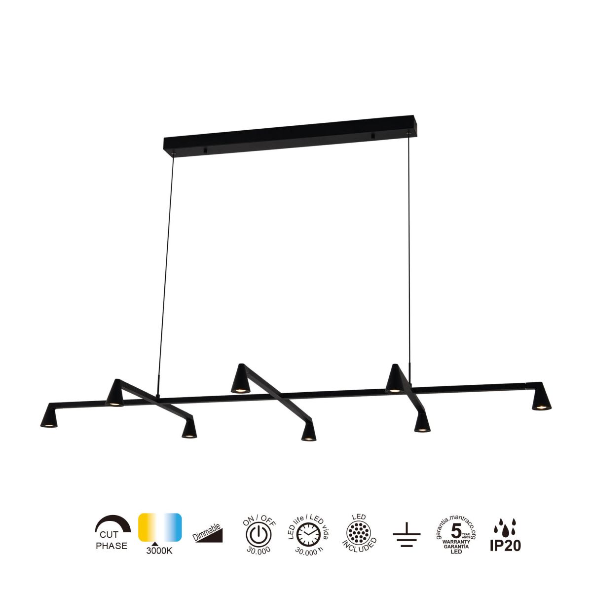 Подвесная люстра Mantra Africa 9408