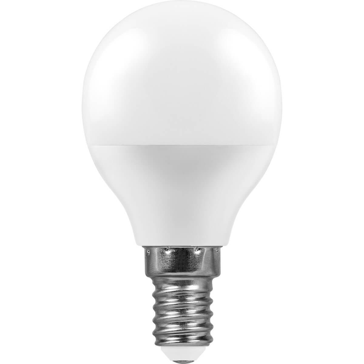 Лампа светодиодная Feron E14 7W 4000K Шар Матовая LB-95 25479