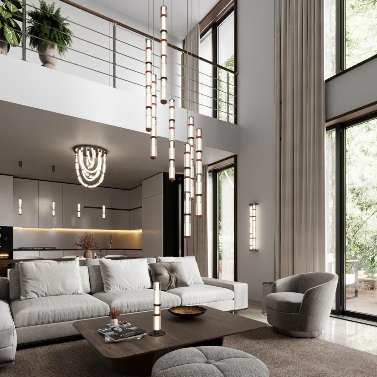 Каскадная люстра Odeon Light L-Vision Collier 5456/210L