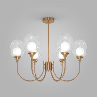 Люстра на штанге Eurosvet Spritz 70217/6 латунь Smart a064749