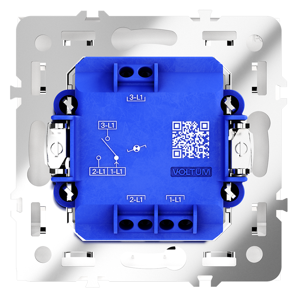 Проходной переключатель одноклавишный с подсветкой Voltum S70 VLS010403