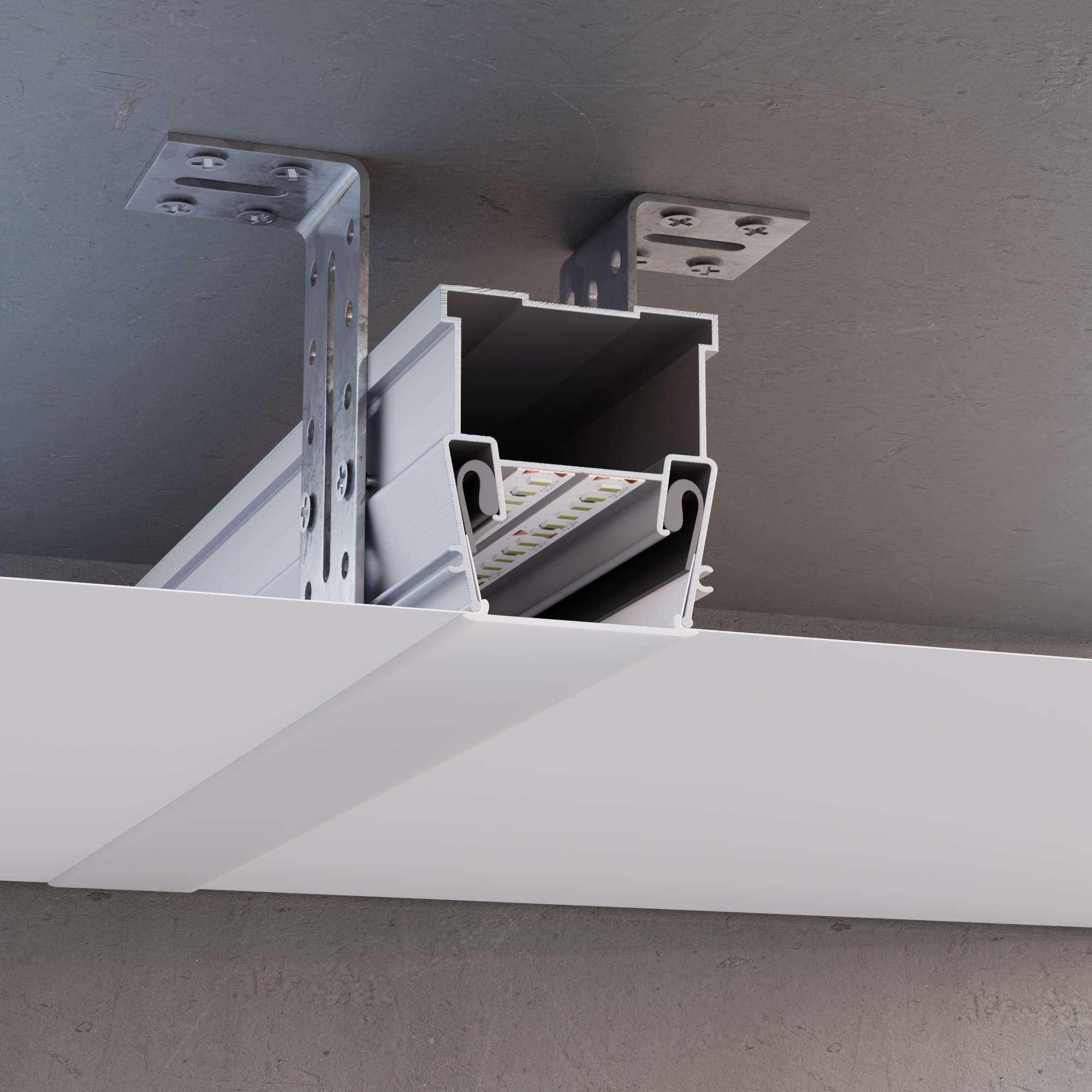 Алюминиевый профиль для натяжного потолка Apeyron 08-57