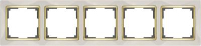 Рамка Werkel Snabb на 5 постов слоновая кость/золото WL03-Frame-05-ivory/GD 4690389083945