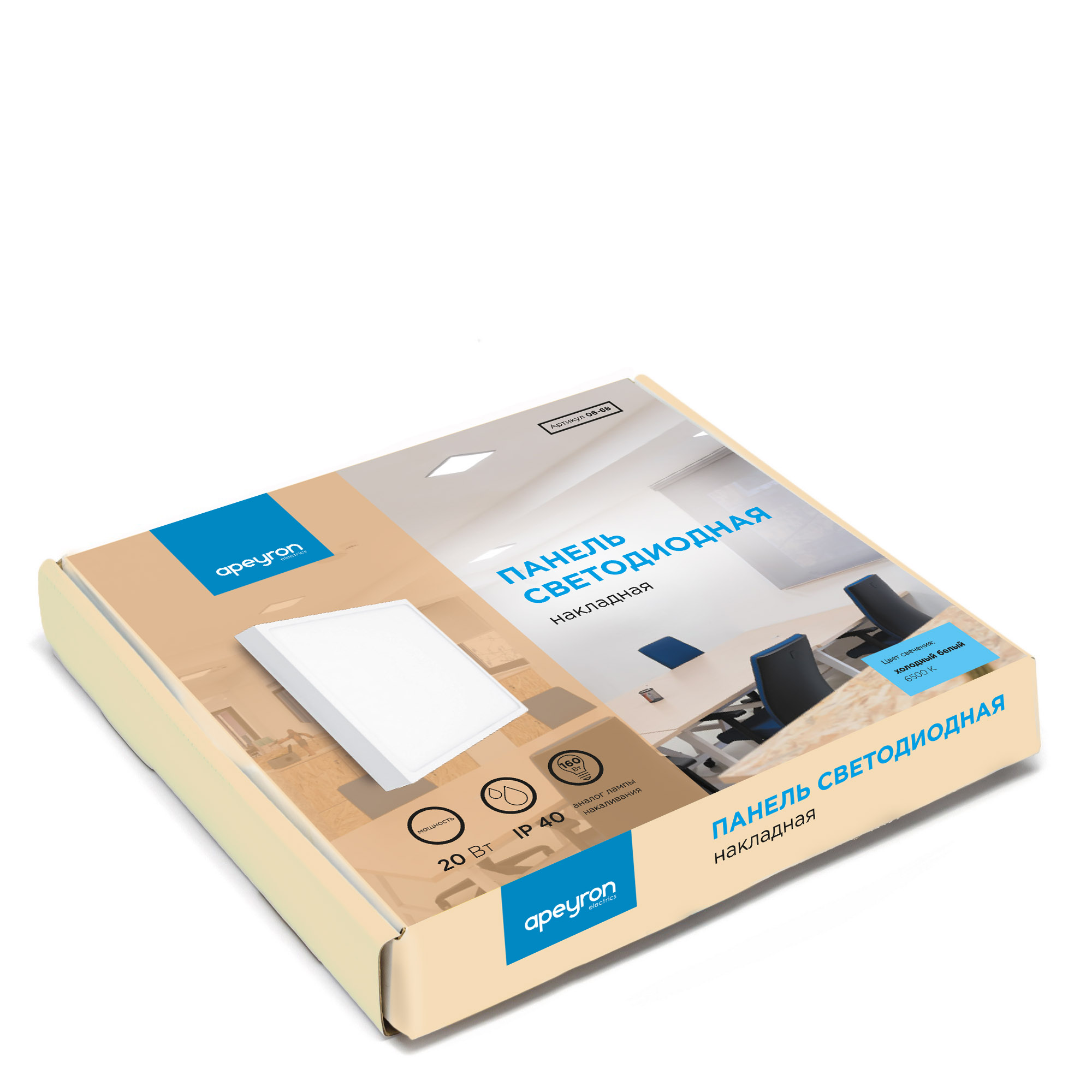 Накладная светодиодная панель Apeyron 06-68