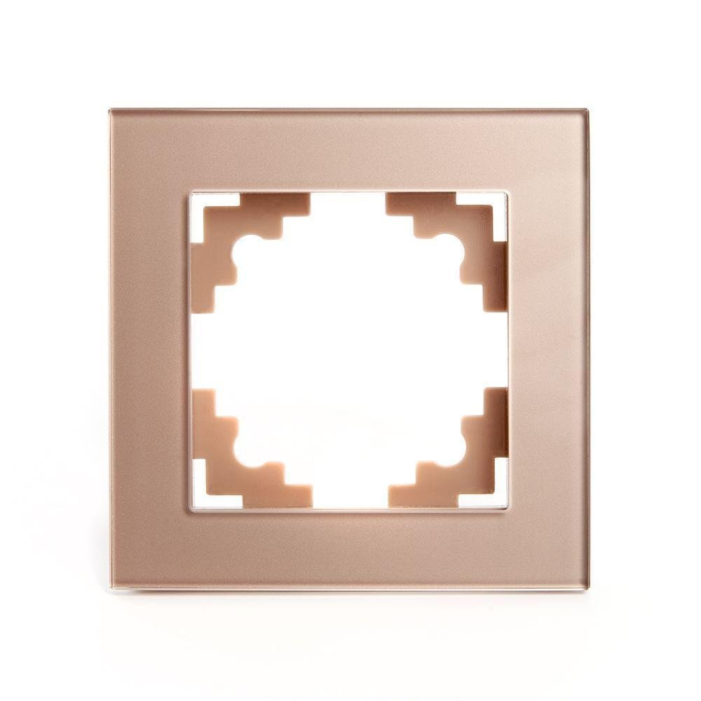 Рамка 1-постовая Stekker Катрин шампань GFR00-7001-02 39527