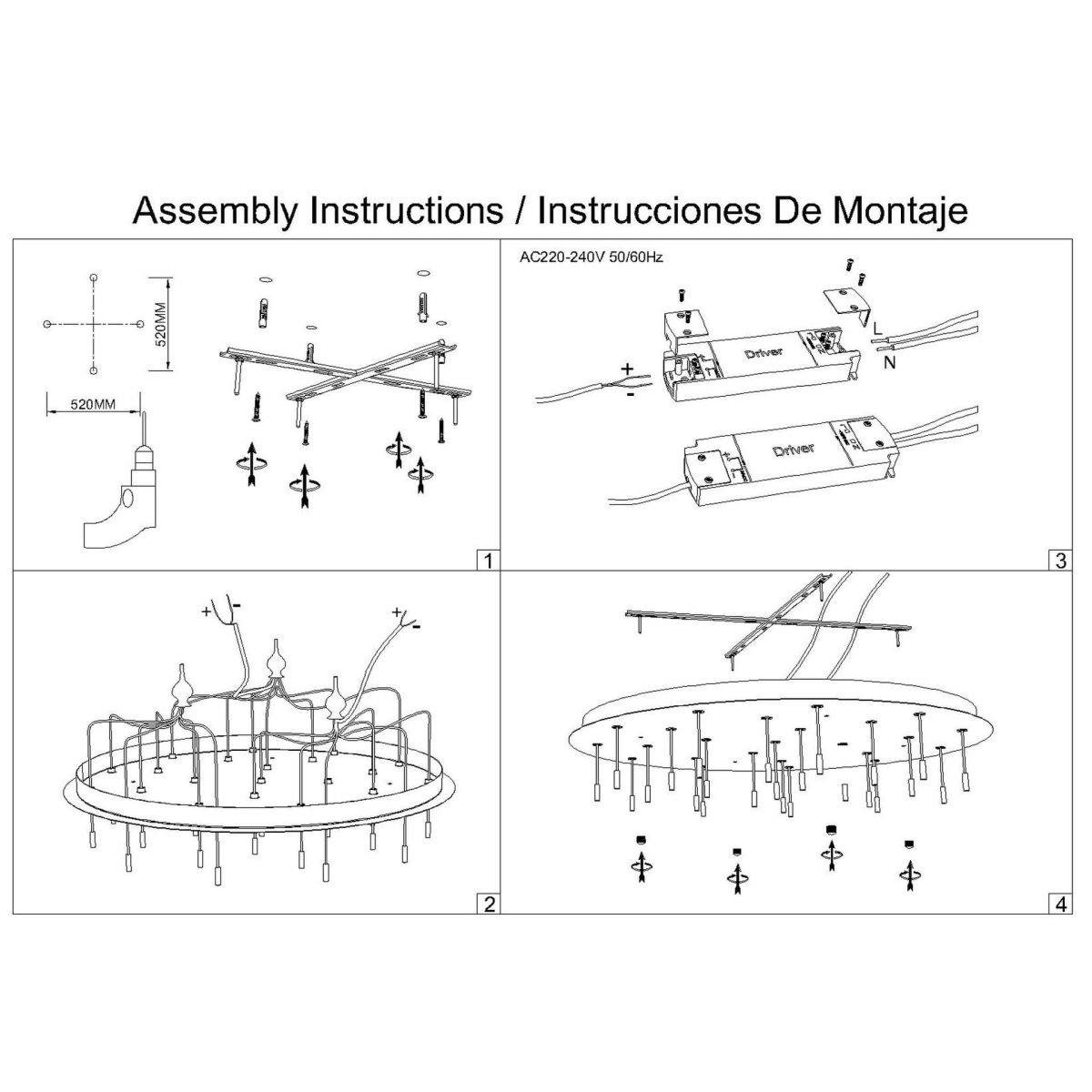 Основание потолочное 24L Mantra Modular Light Florones 9377