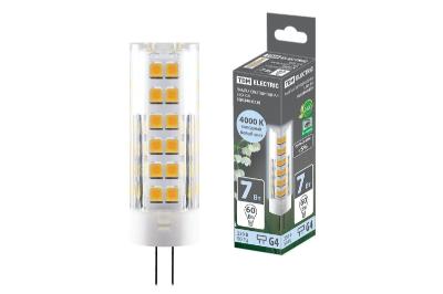 Лампа светодиодная TDM Electric G4 7W 4000K прозрачная SQ0340-0220