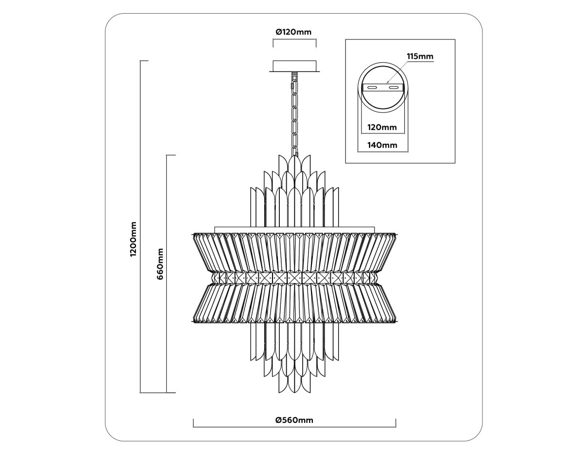 Подвесная люстра Ambrella Light High Light Crystal LH41020