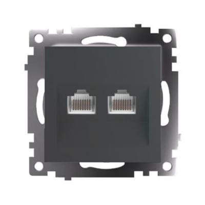 Розетка компьютерная 2-местная RJ-45 Stekker Катрин GLS00-7109-06 50008