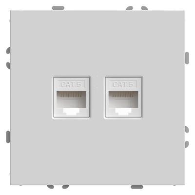 Розетка компьютерная 2-местная RJ-45 Stekker RST00-5111-01 Эмили 49874