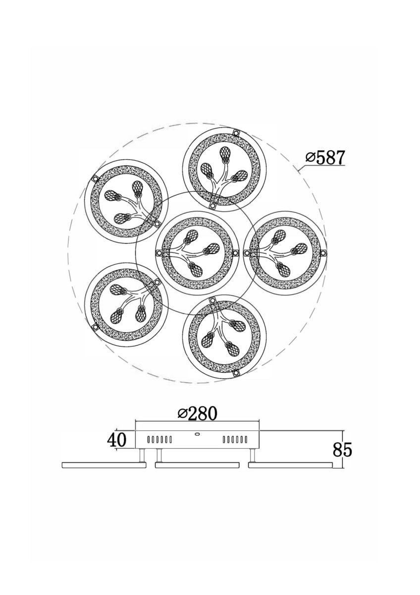 Потолочный светильник Freya Bodge FR10017CL-L92W