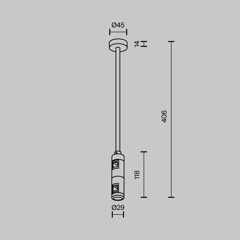 Крепление потолочное двойное Maytoni Flarity TRA158C-D1-BS