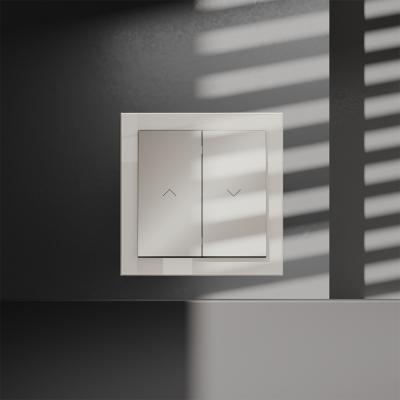 Выключатель встраиваемый Voltum S70 для жалюзи 10А, (кашемир) VLS020703