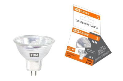 Лампа галогенная TDM Electric GU5.3 35W 3000K прозрачная SQ0341-0006
