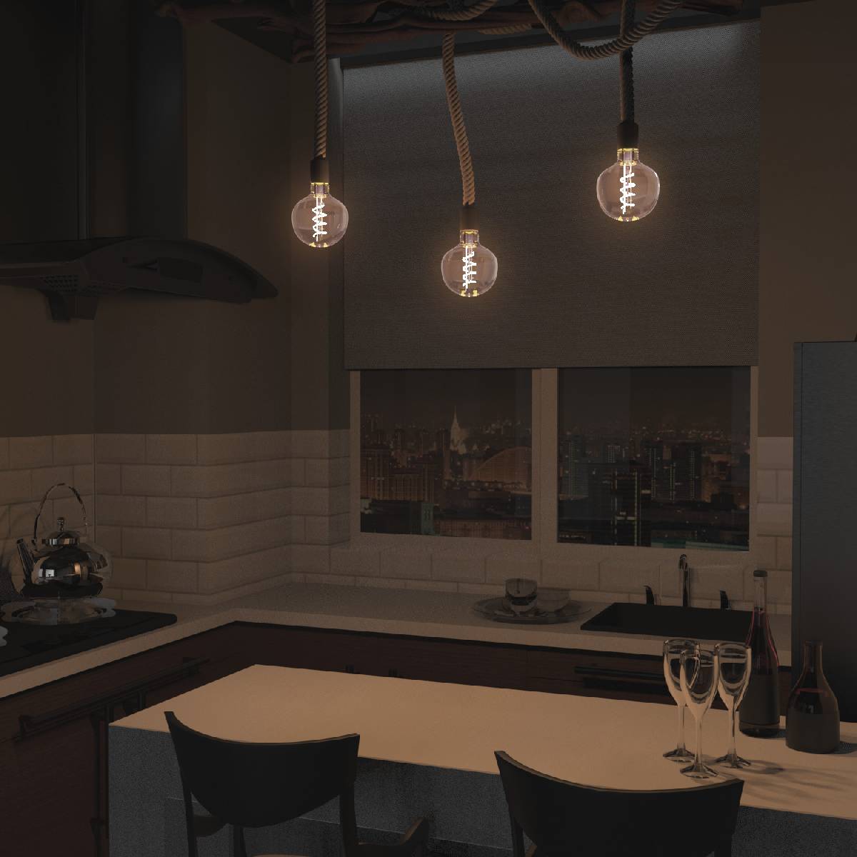 Лампа светодиодная диммируемая филаментная Gauss E27 5W 1800K шар розовый 1011802105