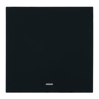 Выключатель 1-клавишный c индикатором (механизм) Stekker Мия 250В 10А RSW10-3101-05 черный бархат 50445