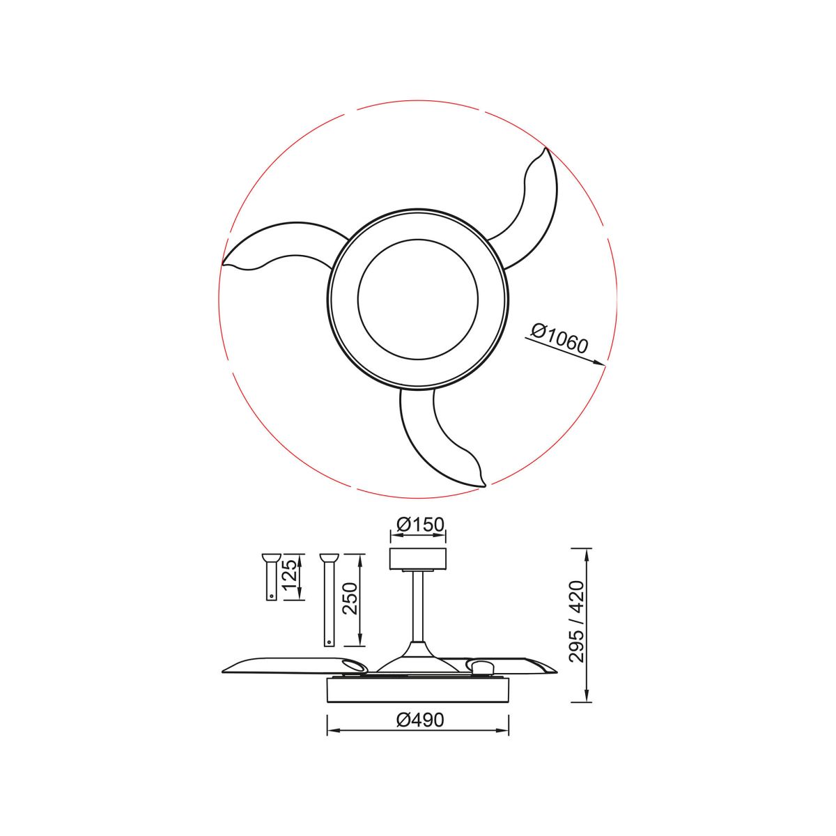 Люстра-вентилятор Mantra Niseko Fan 9010