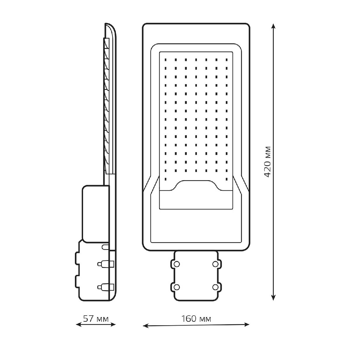 Уличный светодиодный консольный светильник Gauss Avenue 629534380