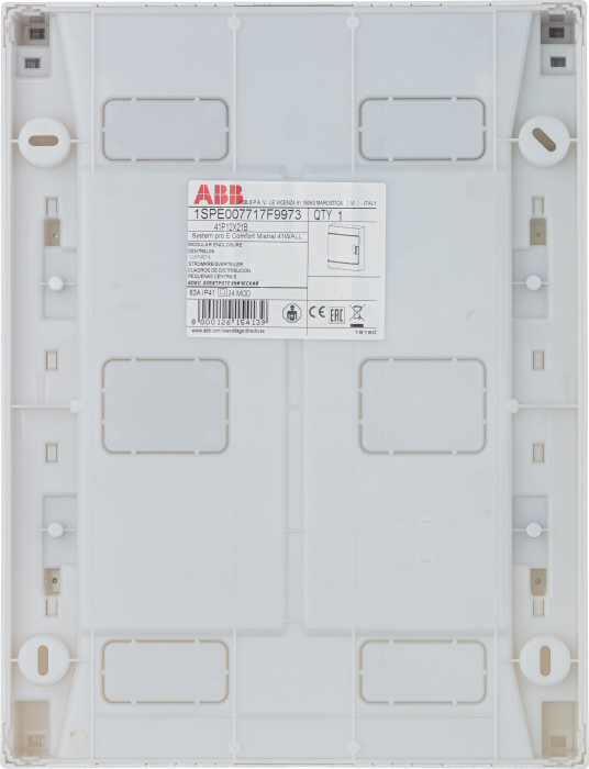 Бокс ABB Mistral41 накладной 24М (2x12) белая дверь с винтовым клеммным блоком