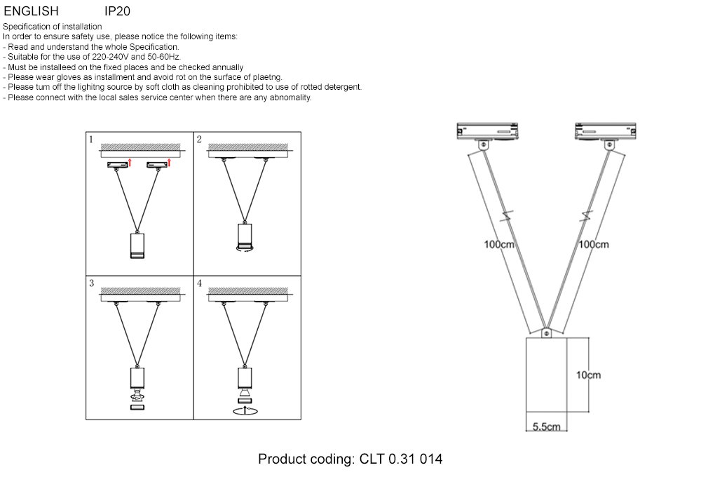 Трековый однофазный светильник Crystal Lux CLT 0.31 014 BL