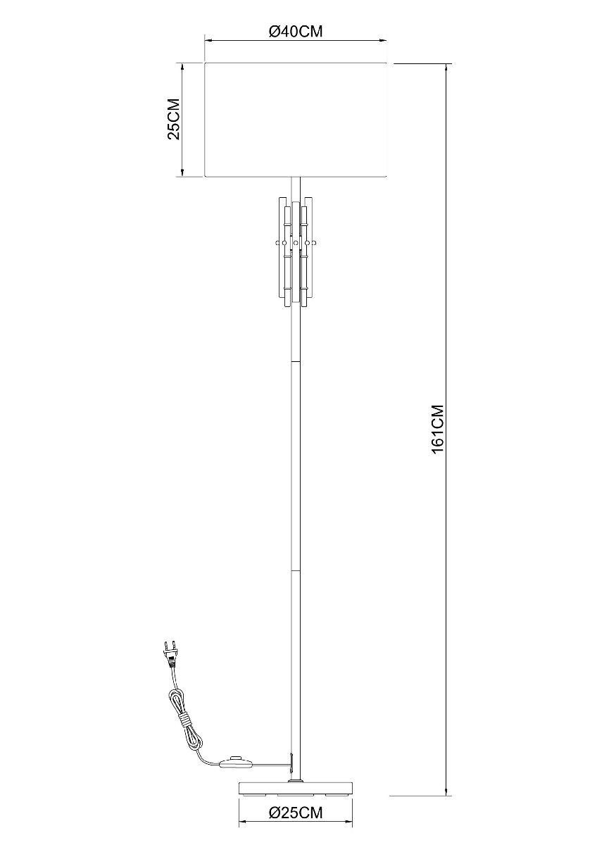 Торшер Arte Lamp Taygeta A4097PN-1CC