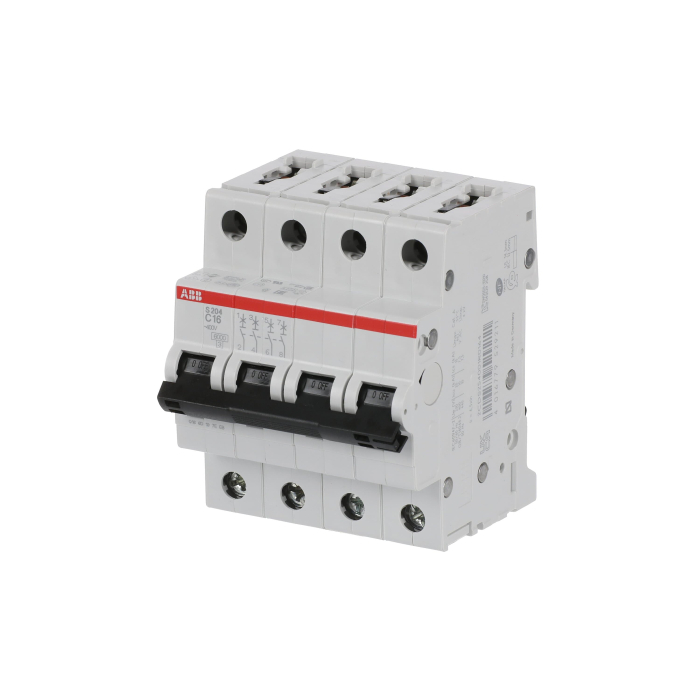 Автоматический выключатель ABB S204 4-полюсный C16 6кА