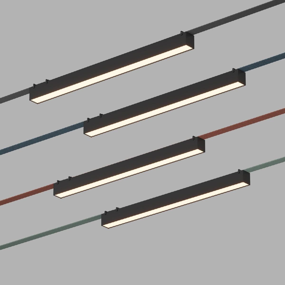 Трековый однофазный светильник Denkirs Belty Linear DK5577-BK