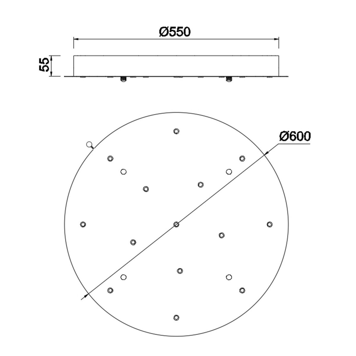 Основание потолочное 14L Mantra Modular Light Florones 9372
