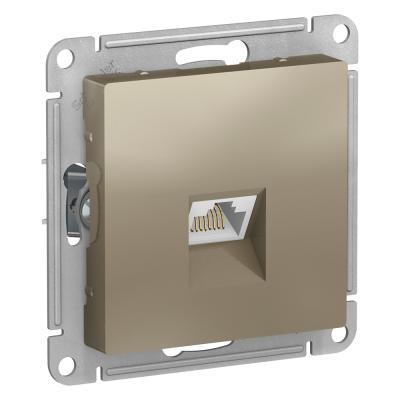 Розетка компьютерная RJ45, кат. 6A Systeme Electric AtlasDesign Шампань ATN000586