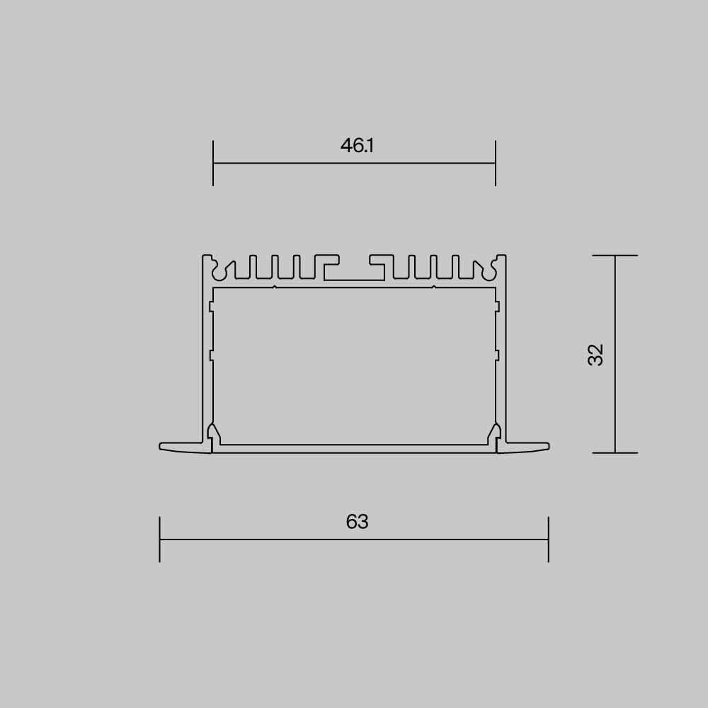 Алюминиевый встраиваемый профиль Maytoni 632004