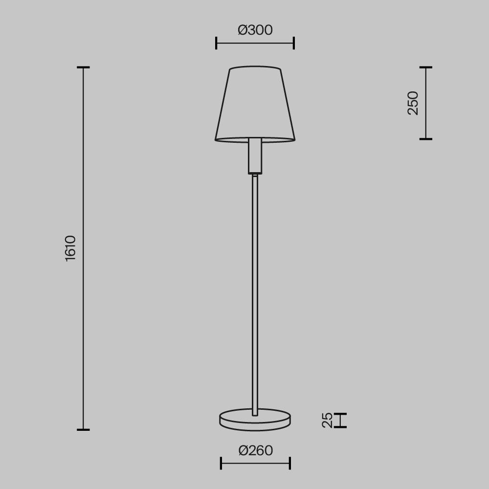 Торшер Maytoni Lira MOD483FL-01BS
