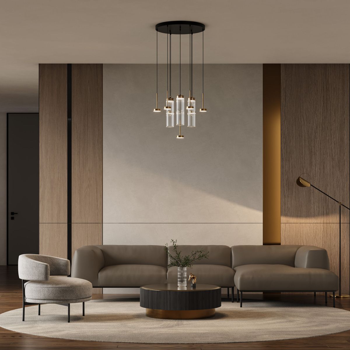 Подвесной светильник Eurosvet Quarzo 301102 LED латунь a071892