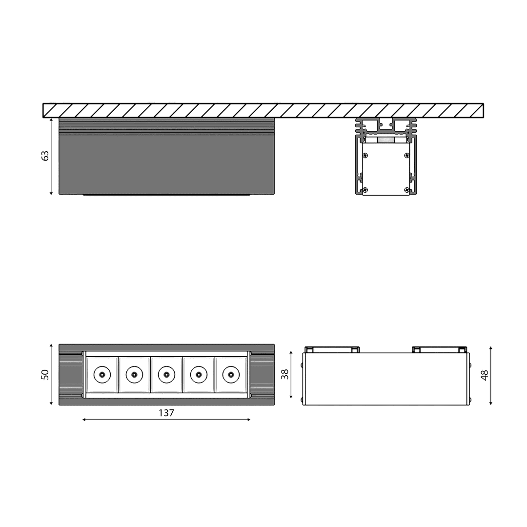 Трековый светильник DesignLed SY-601221-BL-10-NW 003583