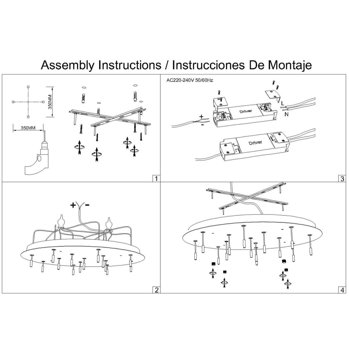 Основание потолочное 14L Mantra Modular Light Florones 9372
