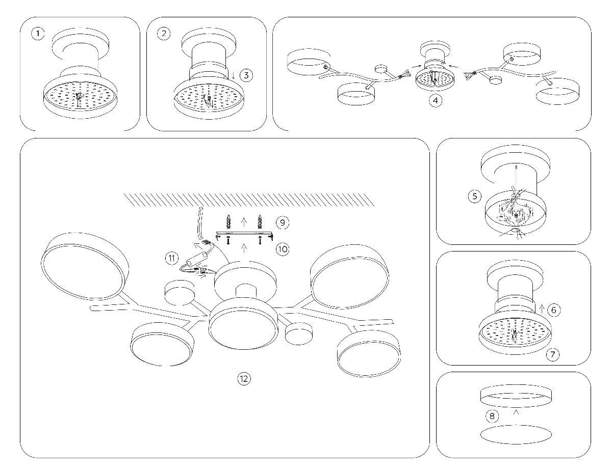 Потолочная люстра Ambrella Light Comfort LineTech FL4835