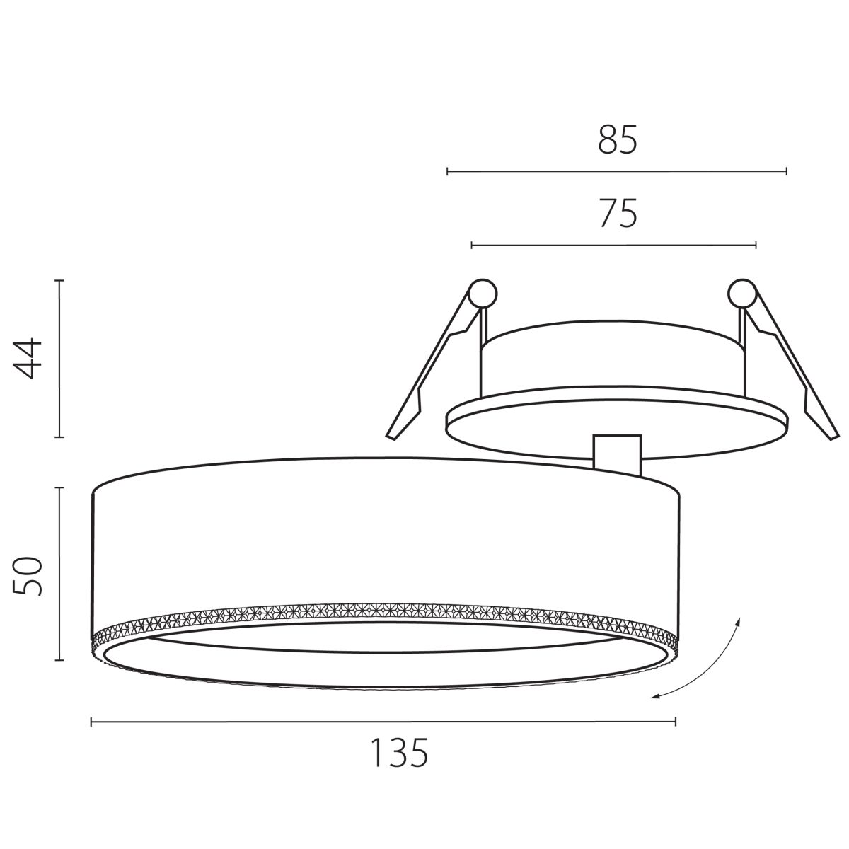 Встраиваемый светильник Alta Pro Lightstar A5736RS