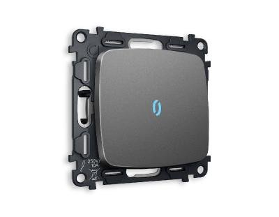 Комплект механизма 1-кл проходного выключателя с подсветкой Ambrella Volt Omega MO652040