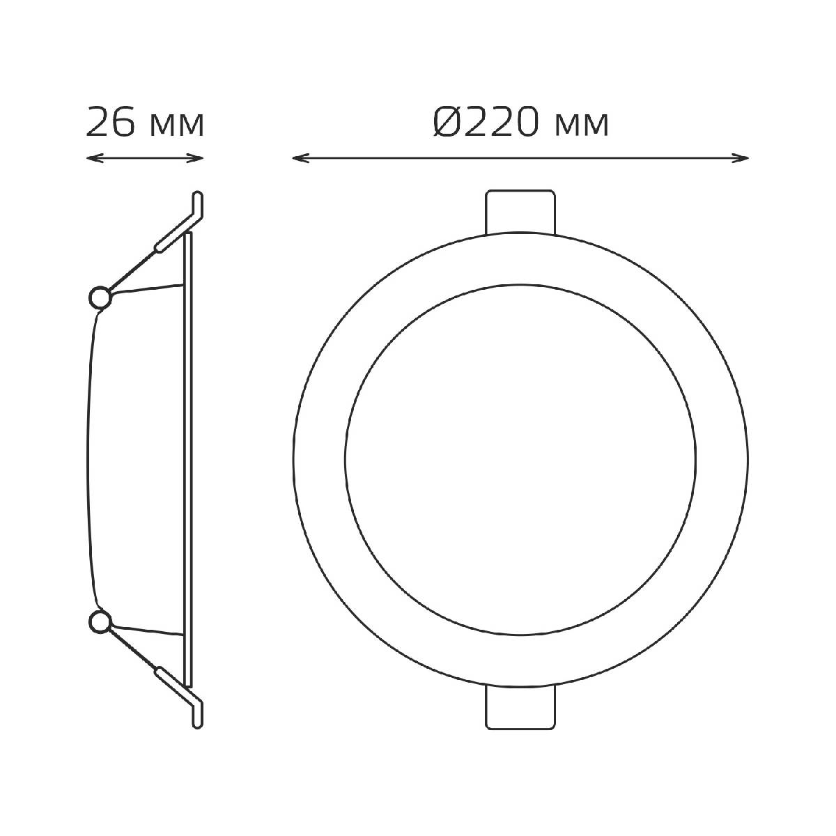 Встраиваемый светильник Gauss Elementary Downlight 997520224