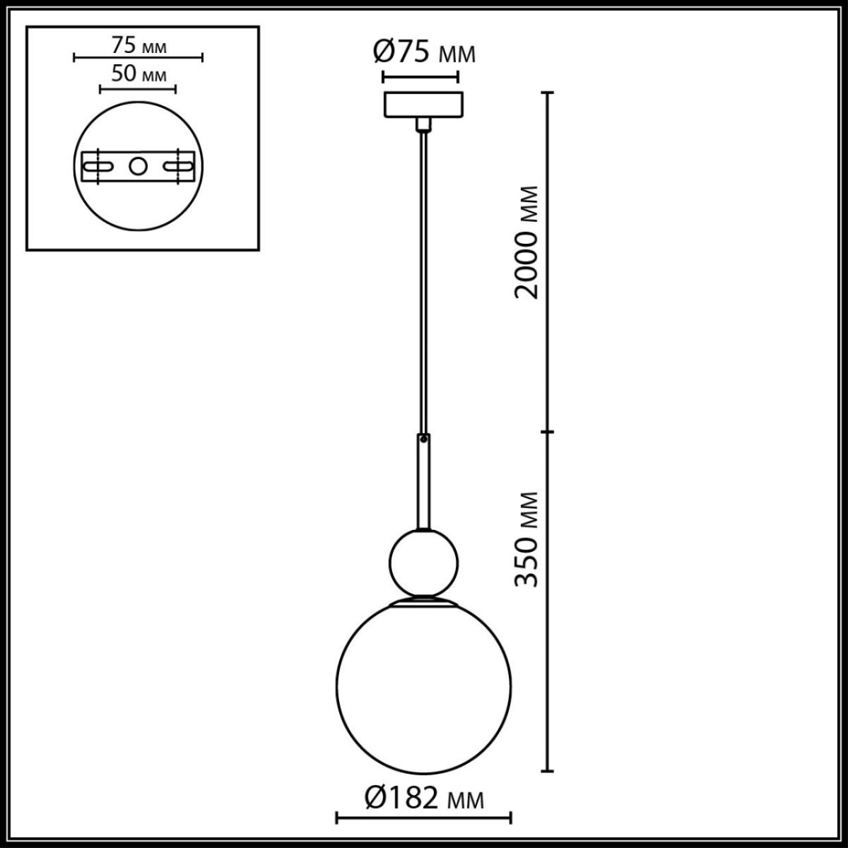 Подвесной светильник Odeon Light Midcent Lolla 4361/1A