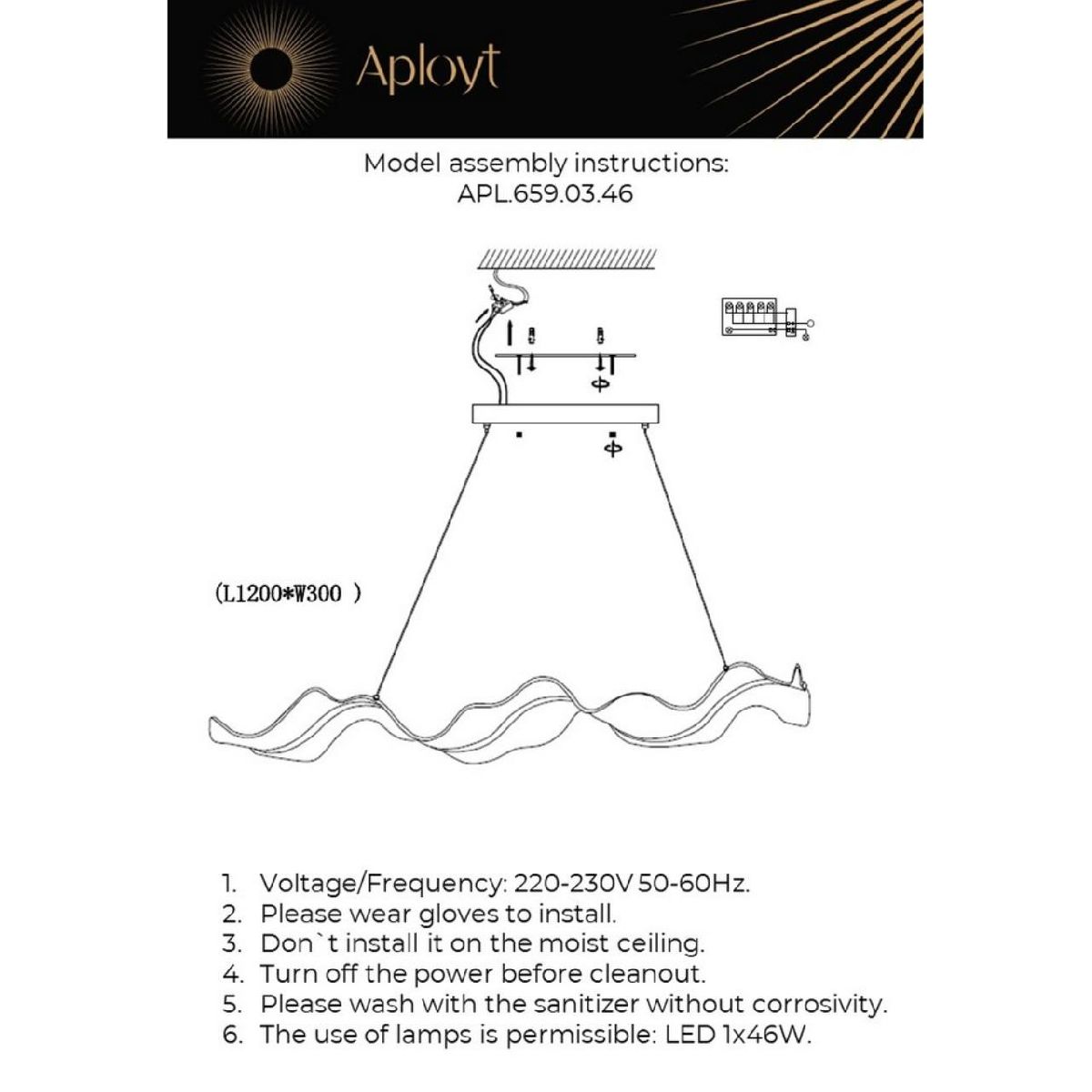 Подвесная люстра Aployt Viola APL.659.03.46