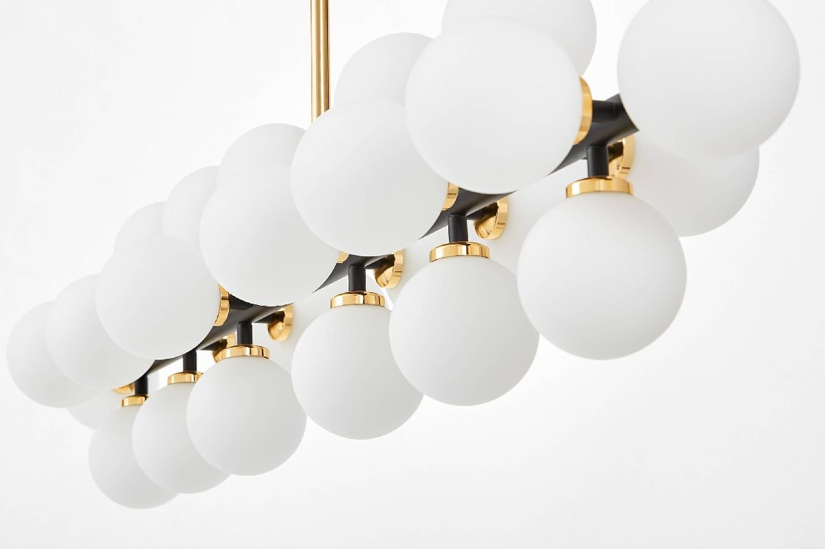 Люстра на штанге Lumina Deco Marsiada LDP 6033-24 BK+GD