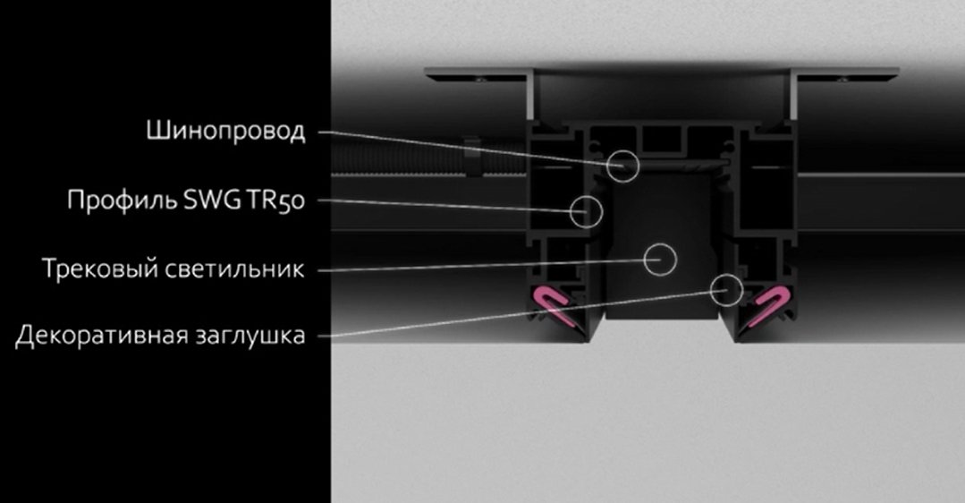 Встраиваемый шинопровод DesignLed SY-601201-CL-2-BL 009110